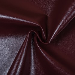 Ткань Дерматин (Кожзам) для мебели, цвет Бордовый (на отрез)  в Протвино