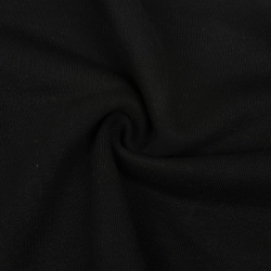 Ткань Футер 3-х нитка, Петля, цвет Черный (на отрез)  в Протвино