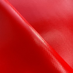 Ткань ПВХ 600 гр/м2 плотная, Красный (Ширина 150см), на отрез  в Протвино