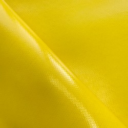 Тентовый материал ПВХ 600 гр/м2 плотная, Жёлтый (Ширина 150см), на отрез  в Протвино, 600 г/м2, 1029 руб