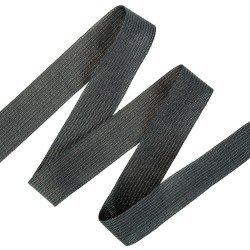 Окантовочная лента-бейка, цвет Чёрный 22мм (на отрез)  в Протвино
