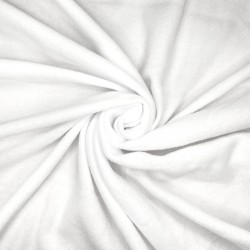 Флис Односторонний 130 гр/м2, цвет Белый (на отрез)  в Протвино