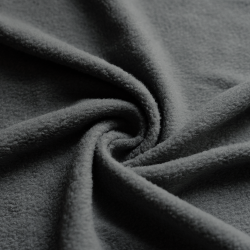 Ткань Флис Односторонний 130 гр/м2, цвет Серый (на отрез)  в Протвино