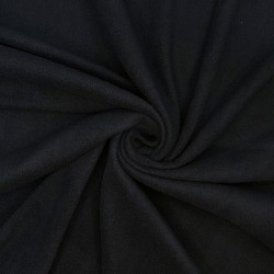 Ткань Флис Односторонний 130 гр/м2, цвет Черный (на отрез)  в Протвино