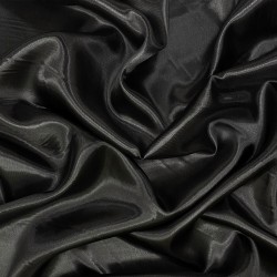 Ткань Атлас-сатин, цвет Черный (на отрез)  в Протвино