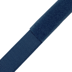 Контактная лента 25мм цвет Синий (велькро-липучка, на отрез)  в Протвино