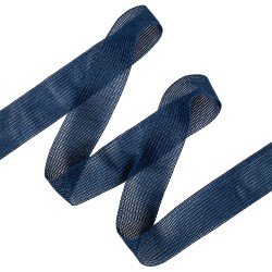 Окантовочная лента-бейка, цвет Синий 22мм (на отрез)  в Протвино