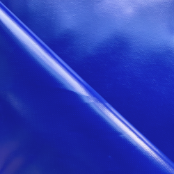Ткань ПВХ 450 гр/м2, Синий (Ширина 160см), на отрез  в Протвино