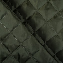 Стеганая подкладочная ткань с синтепоном (100гр/м2), цвет Хаки (на отрез)  в Протвино